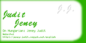 judit jeney business card
